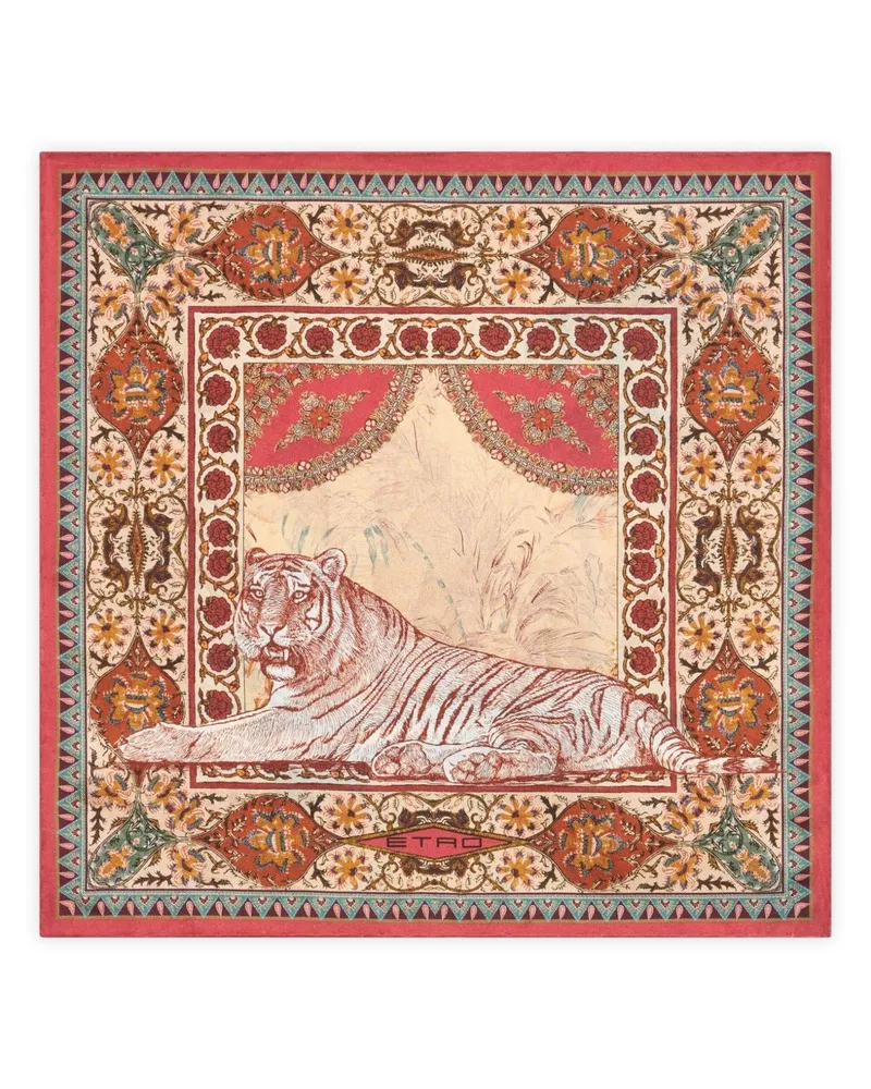 Etro Schal mit grafischem Print Rot