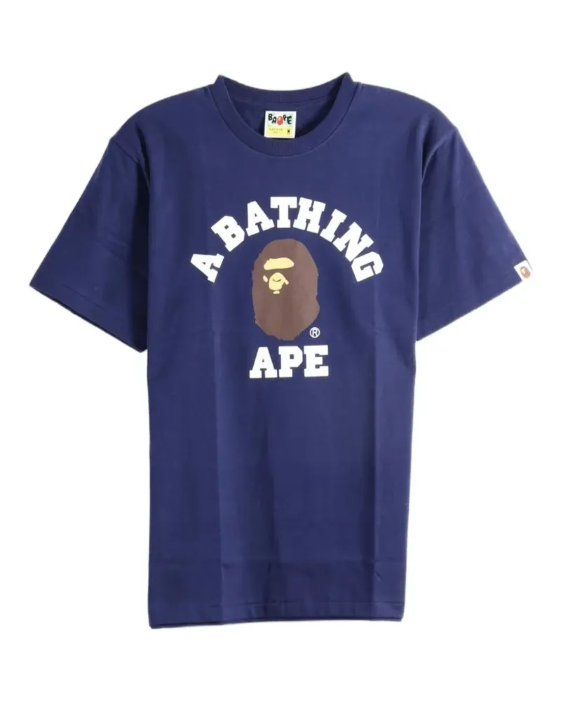 BAPE T-Shirt mit Logo-Print - Blau Blau