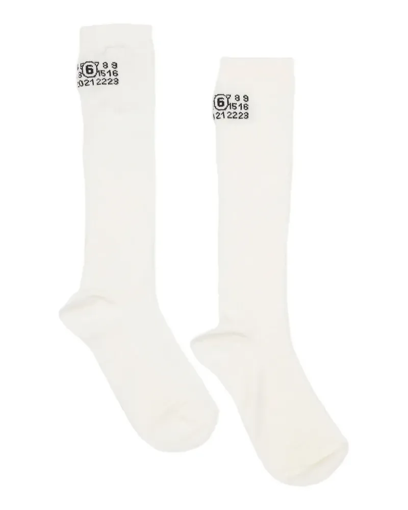 Maison Margiela Kniehohe Socken - Weiß Weiß
