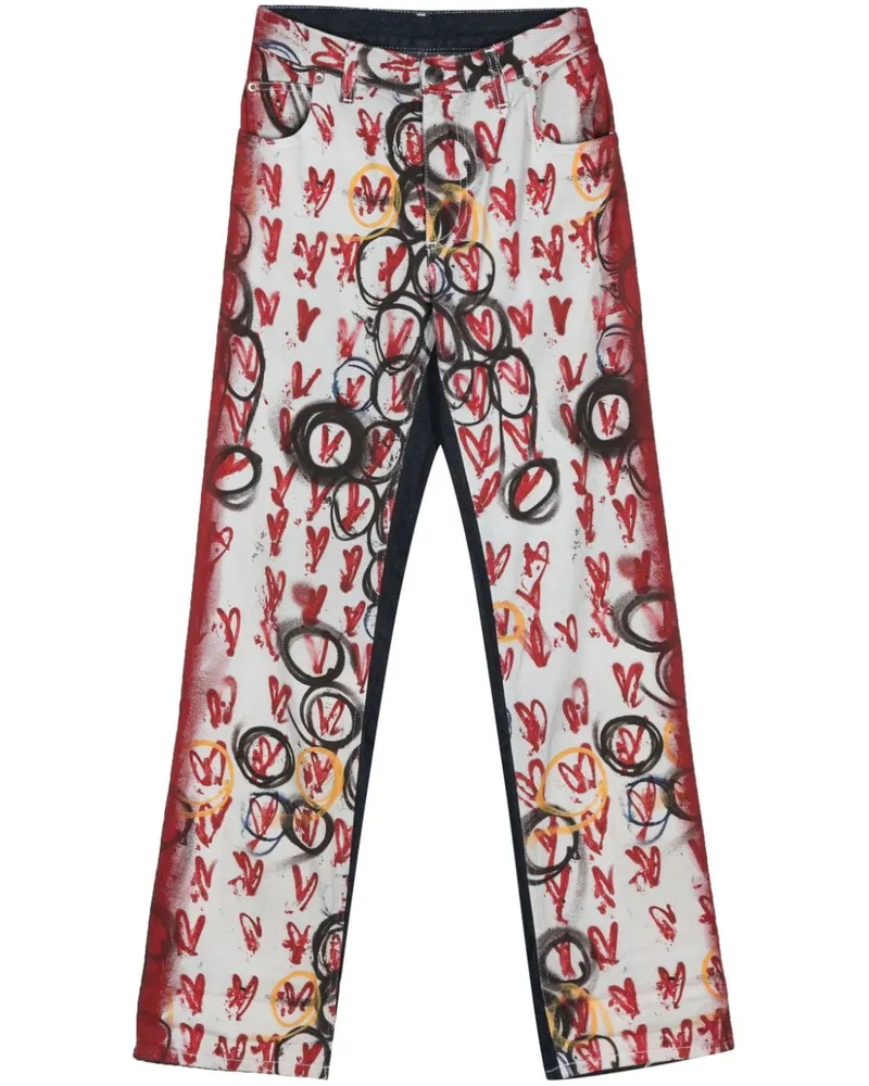 Charles Jeffrey Loverboy Exclusive Painted Art Jeans - Blau Blau