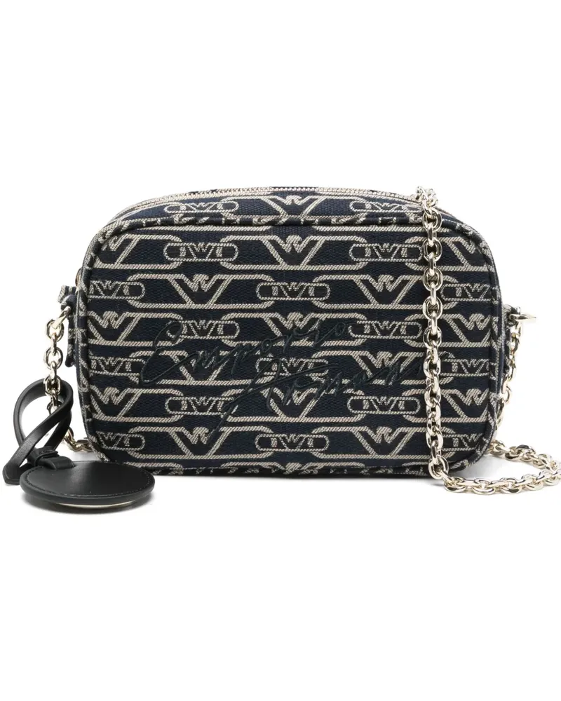 Emporio Armani Mini-Tasche mit Monogramm - Blau Blau