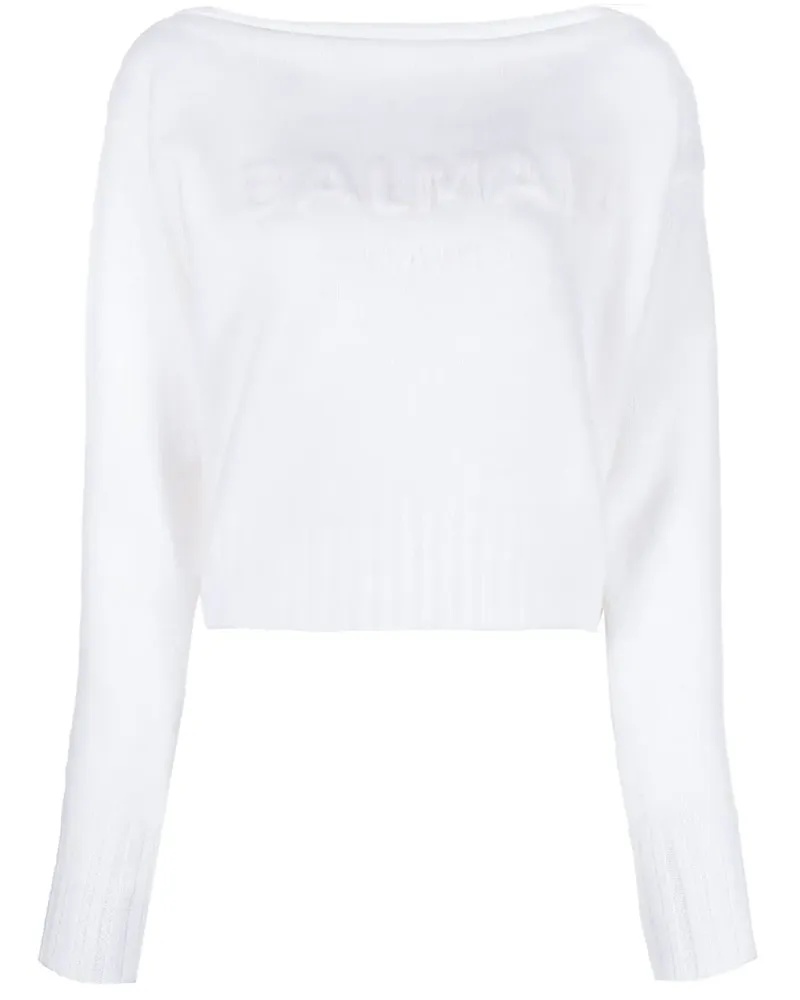 Balmain Klassischer Pullover - Weiß Weiß