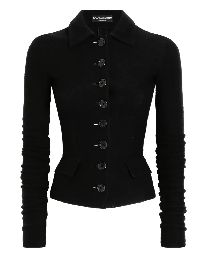 Dolce & Gabbana Jacke mit Knopfverschluss - Schwarz Schwarz