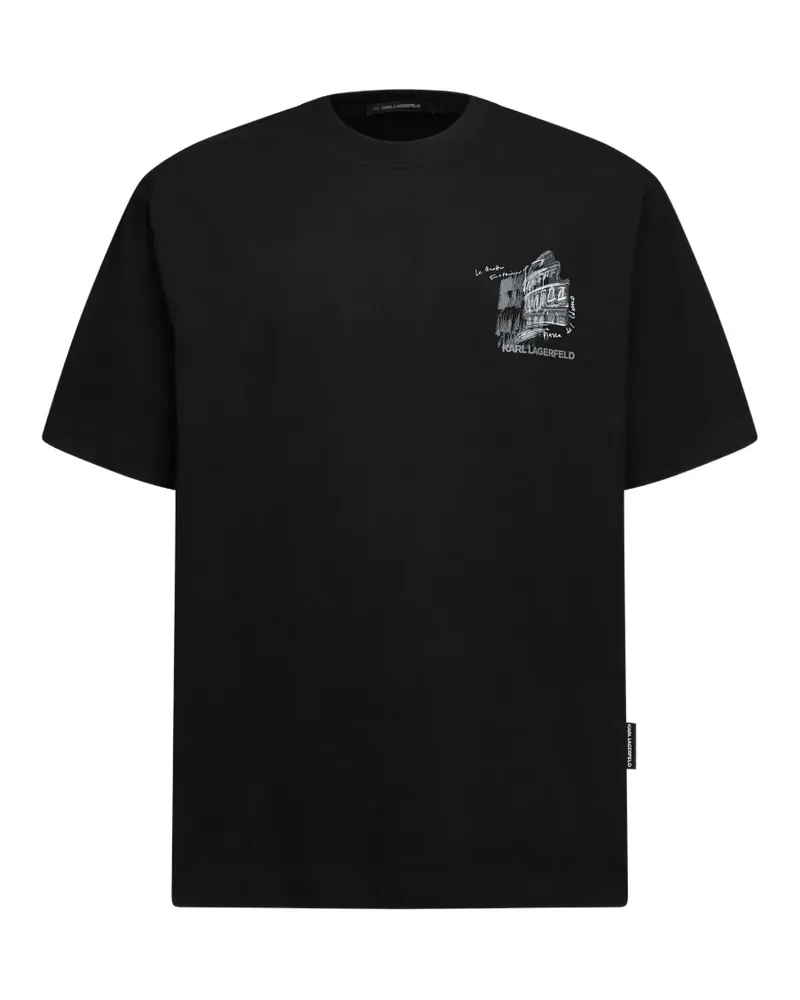 Karl Lagerfeld Sketches of Rome T-Shirt - Schwarz Schwarz
