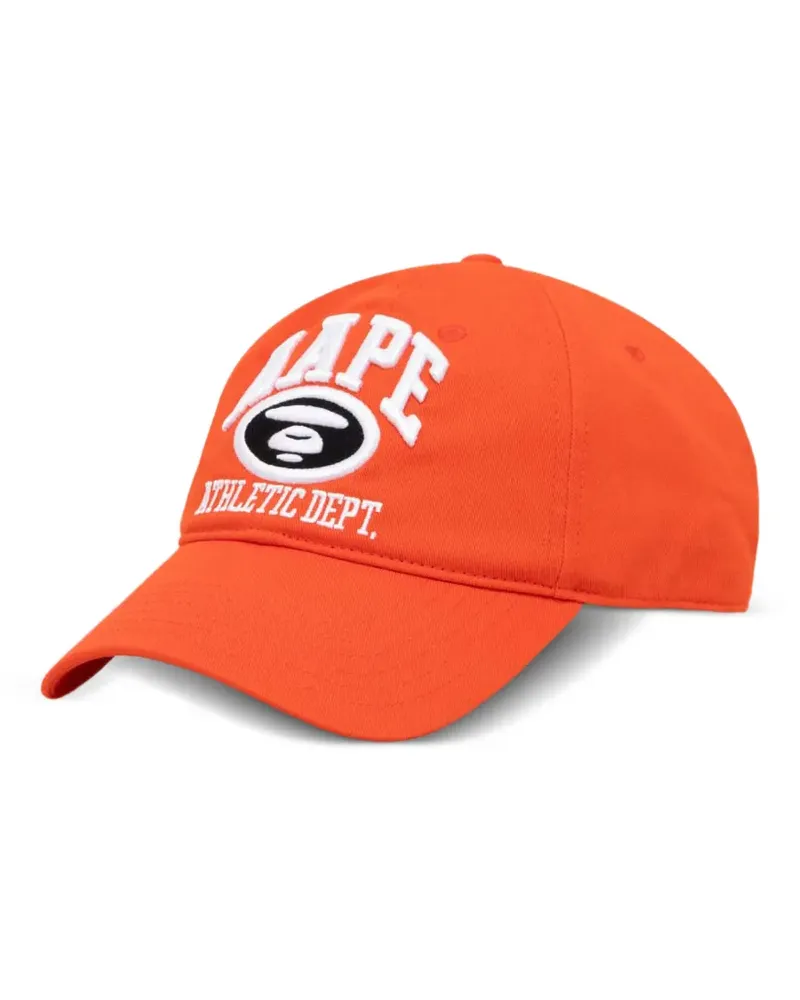BAPE Baseballkappe mit Logo-Stickerei - Orange Orange