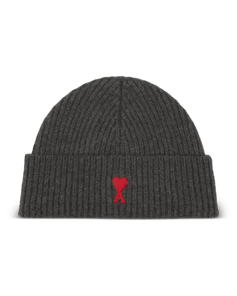 AMI Paris Ami De Coeur Beanie - Grau Grau