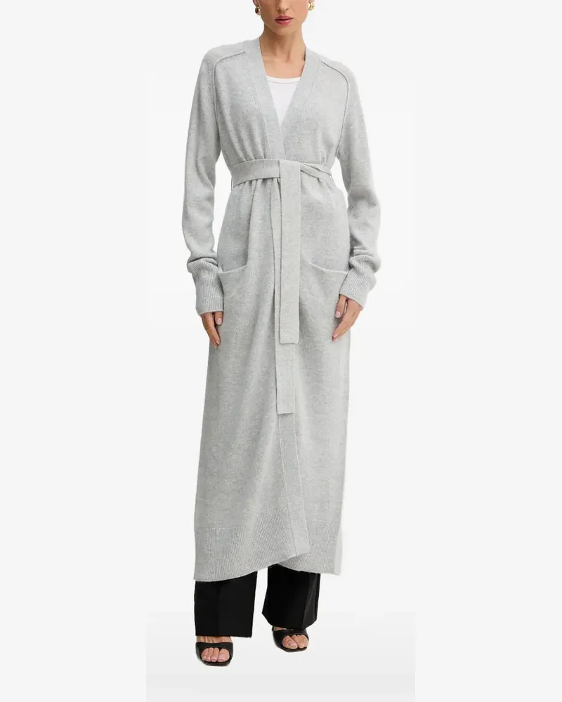 HUGO BOSS belted cardi-coat - Grau Grau