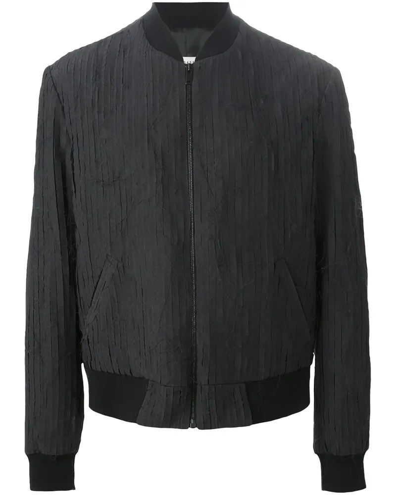 Maison Margiela Bomberjacke mit aus Seidenstreifen - Schwarz Schwarz