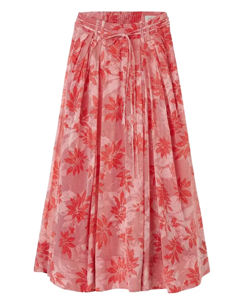 Lee Mathews Meredith Maxirock mit Blumenmuster - Rot Rot