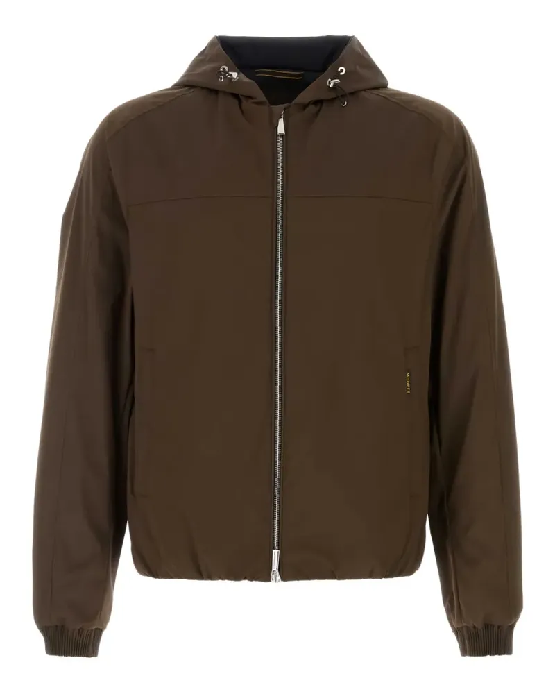 MOORER Albori hooded jacket - Braun Braun