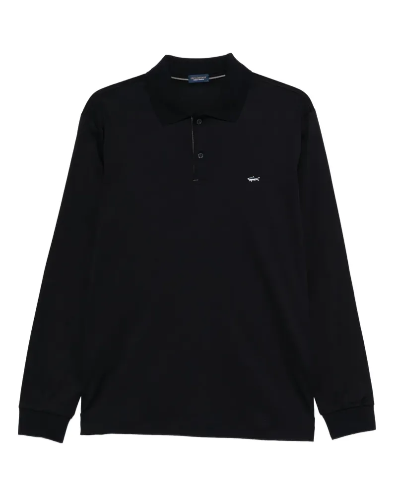 Paul & Shark Langärmeliges Poloshirt - Schwarz Schwarz