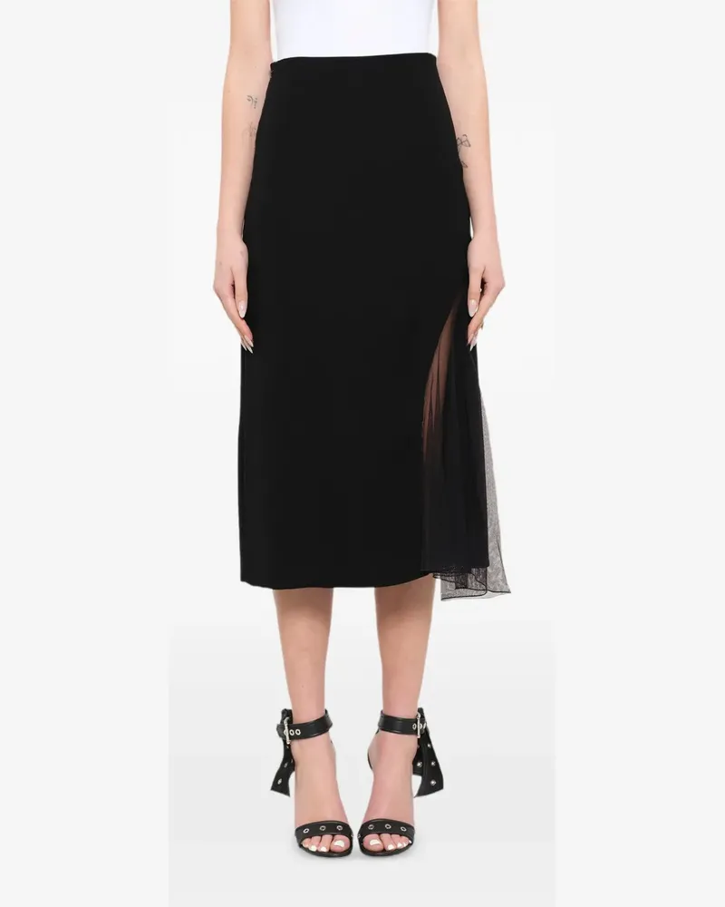 Lanvin Midirock mit Einsätzen - Schwarz Schwarz