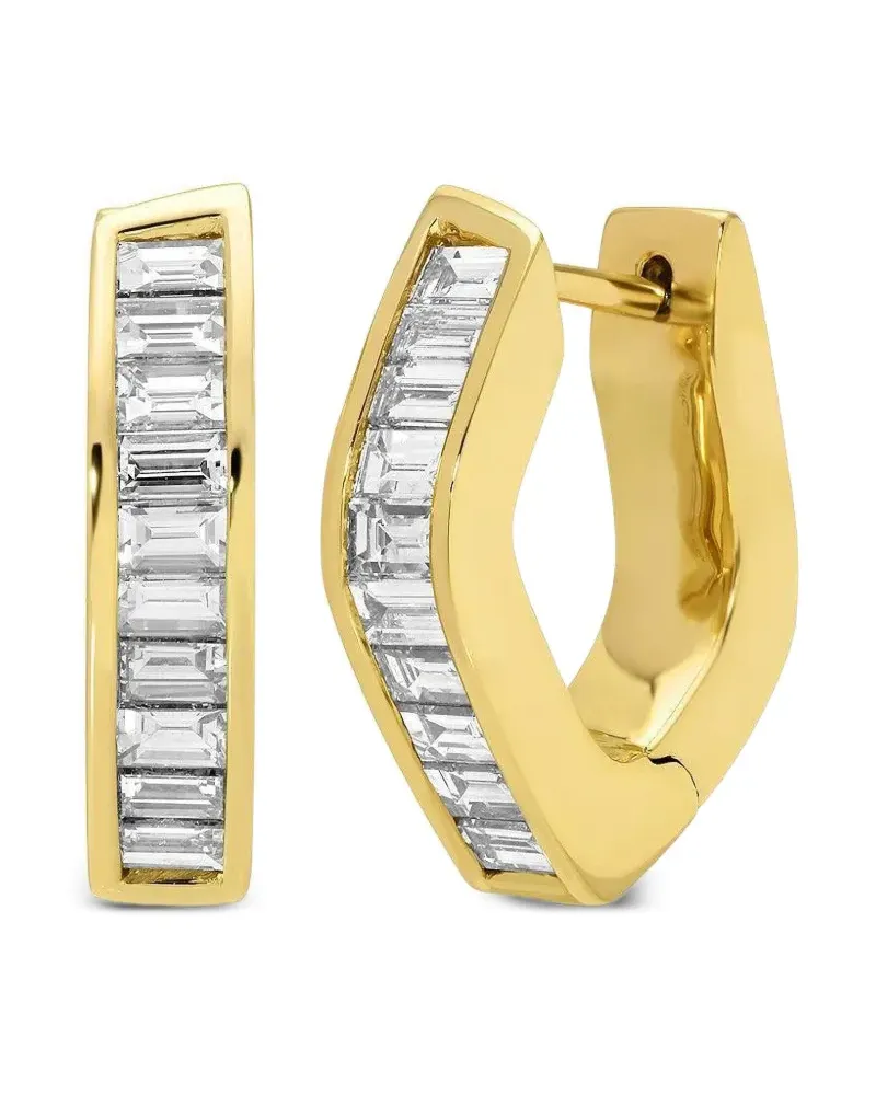 ANITA KO 18kt Georgie Gelbgoldcreolen mit Diamanten Gold