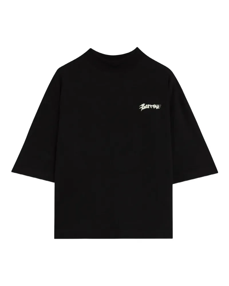 BARROW Kastiges Hemd mit Print - Schwarz Schwarz