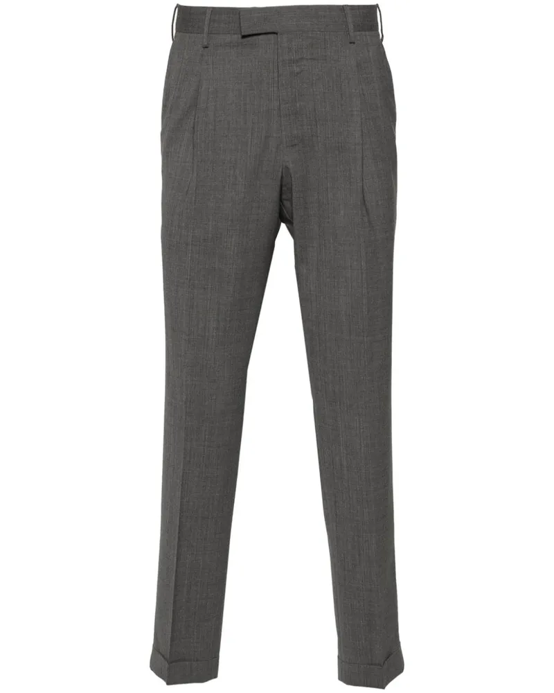 PT TORINO Slim-Fit-Hose mit Falten - Grau Grau