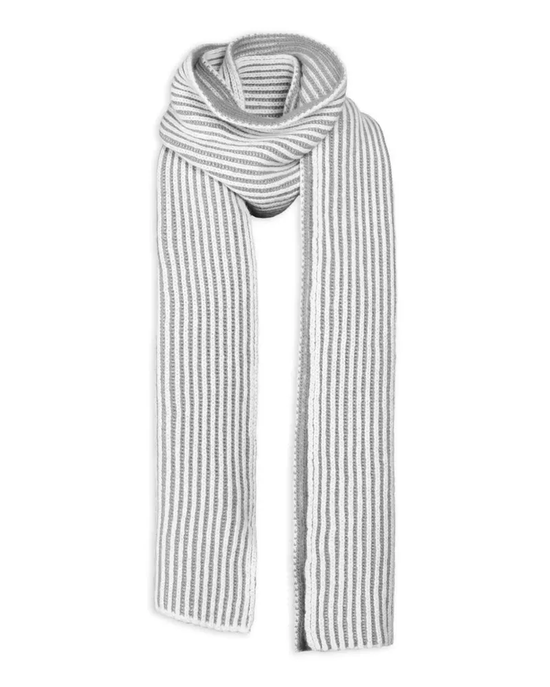 MOORER Gestrickter Samanta Schal - Weiß Weiß