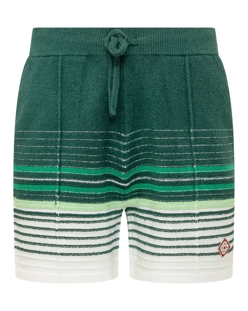 Casablanca Paris bouclé striped shorts - Grün Grün