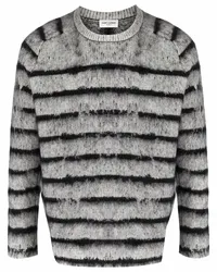 Saint Laurent Gestrickter Pullover Grau