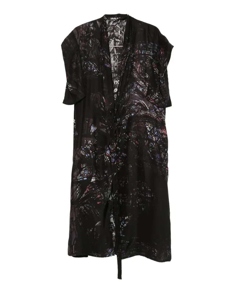 Yohji Yamamoto Weste mit Gürtel - Schwarz Schwarz