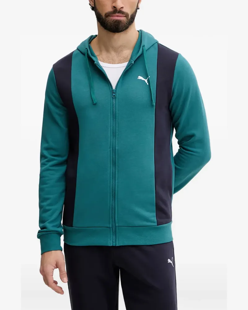 Puma Hoodie in Colour-Block-Optik - Grün Grün