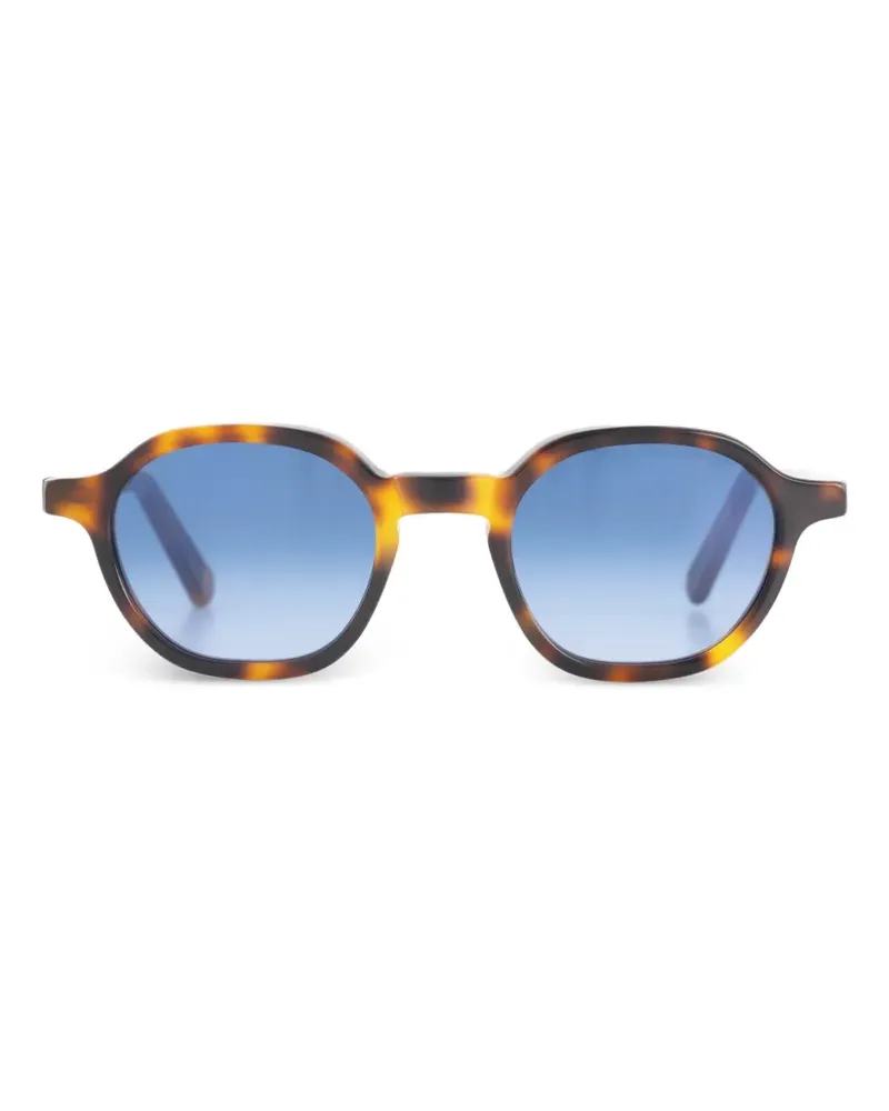 L.G.R. Geometrische Sonnenbrille in Schildpattoptik - Braun Braun
