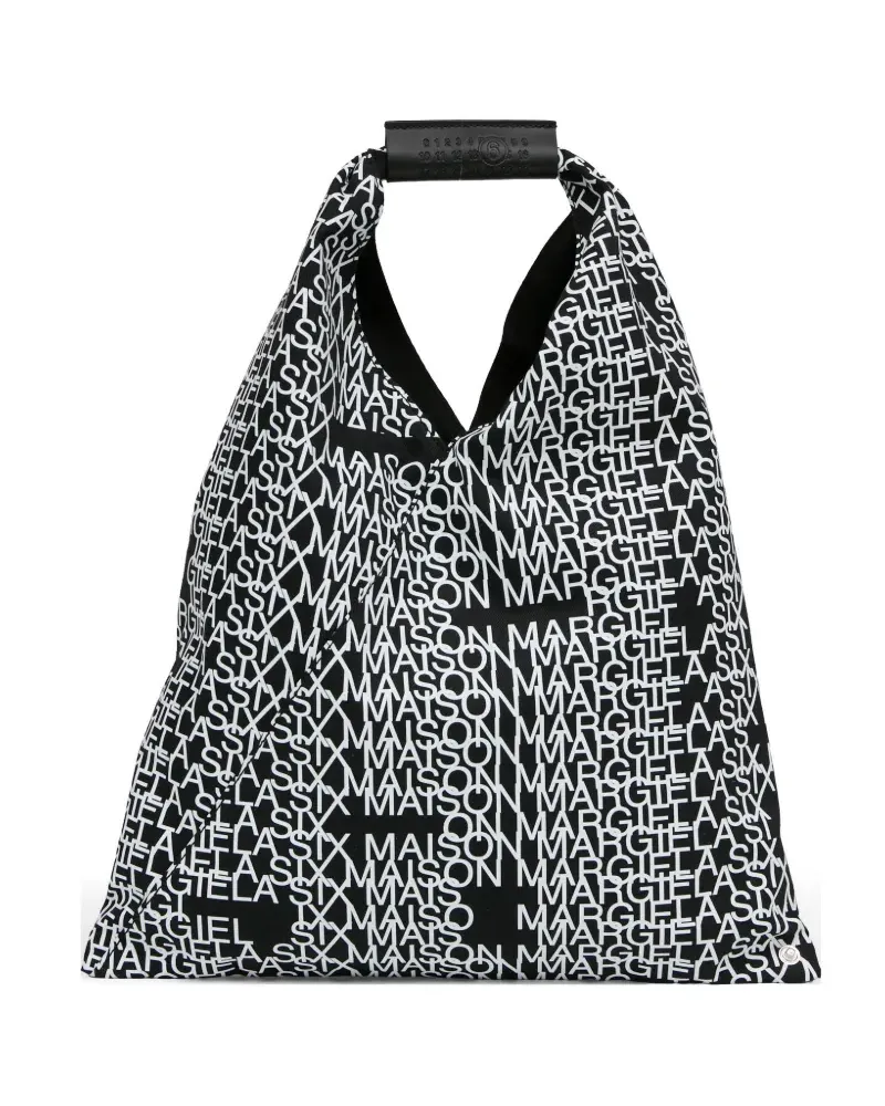 Maison Margiela Japanese Handtasche mit Logo-Print - Schwarz Schwarz