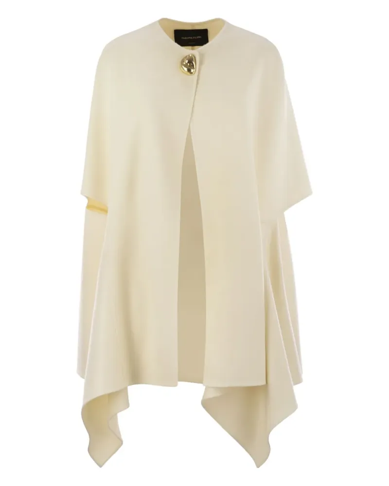 Fabiana Filippi Kaschmir-Cape mit Schmuckknöpfen - Nude Nude