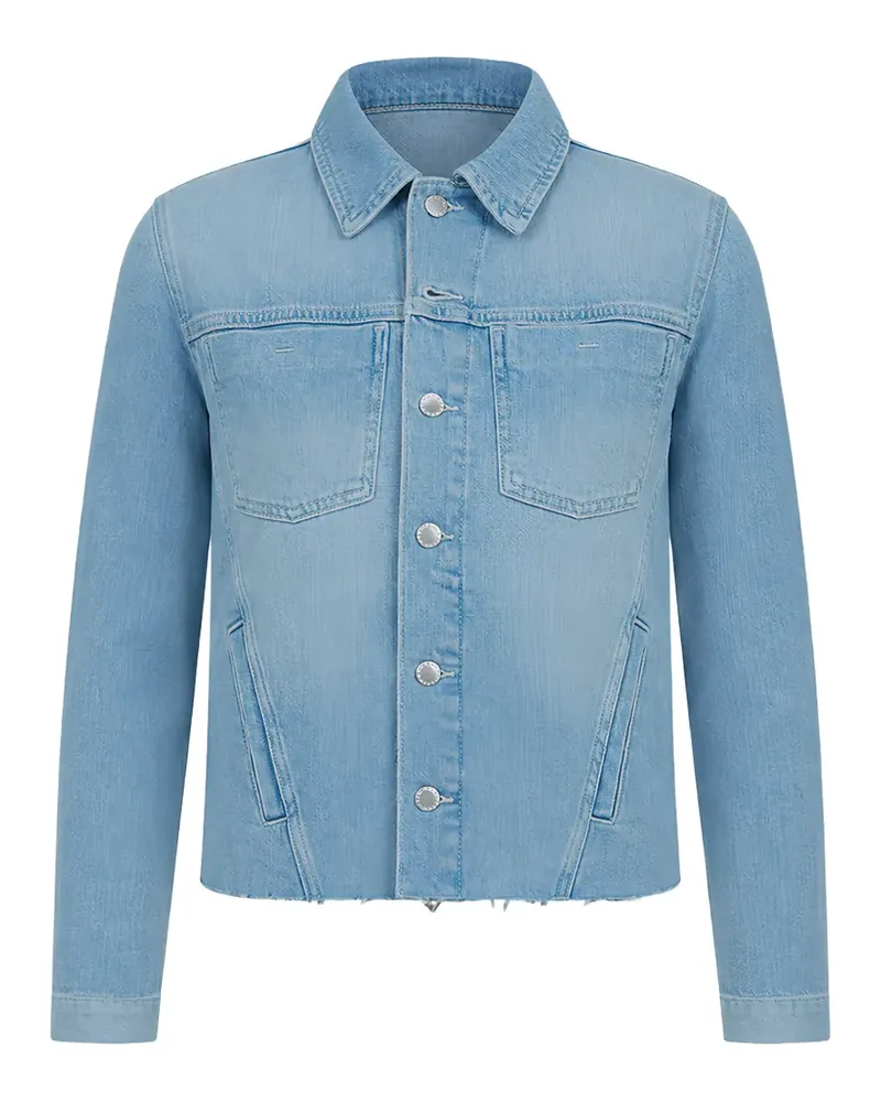 L'Agence Janelle raw-edge denim jacket - Blau Blau