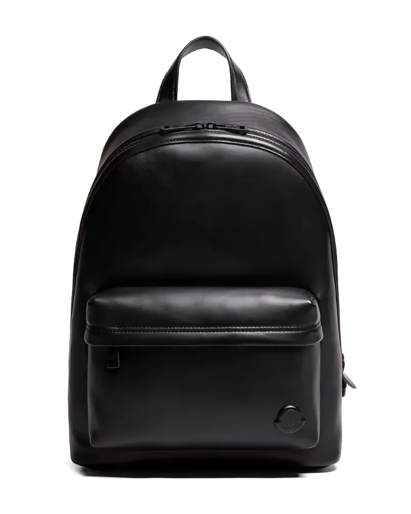 Moncler Carlo leather backpack - Schwarz Schwarz