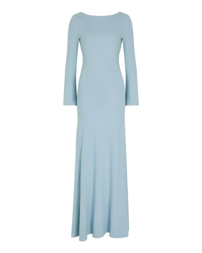Reformation Florence long-sleeve boat-neck maxi dress - Blau Blau