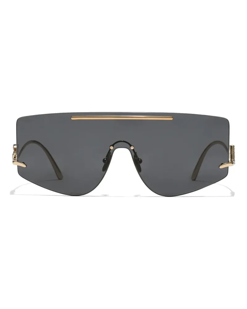 Dolce & Gabbana Sonnenbrille mit Shield-Gestell - Gold Gold