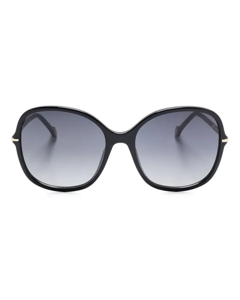 Carolina Herrera New York Sonnenbrille mit Oversized-Gestell - Schwarz Schwarz