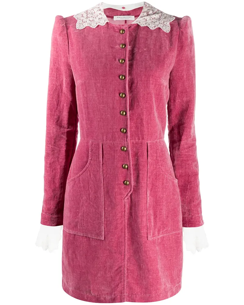 Philosophy Di Lorenzo Serafini Kleid mit Knöpfen - Rosa Rosa