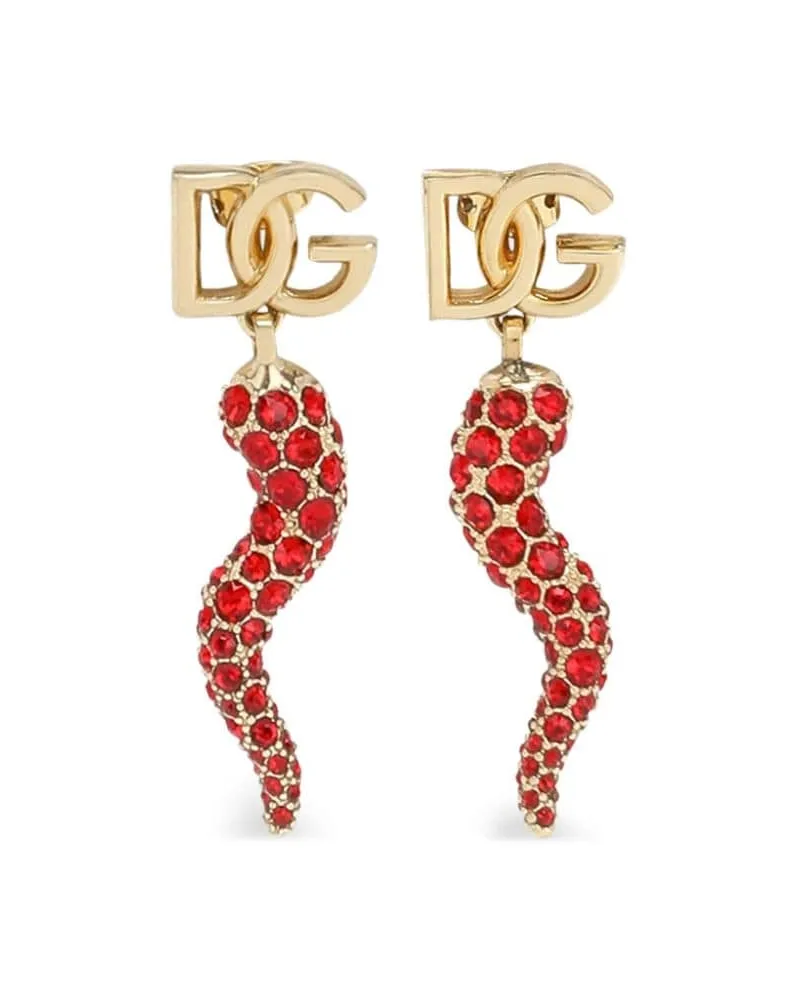 Dolce & Gabbana DG Horn-Hängeohrringe - Gold Gold