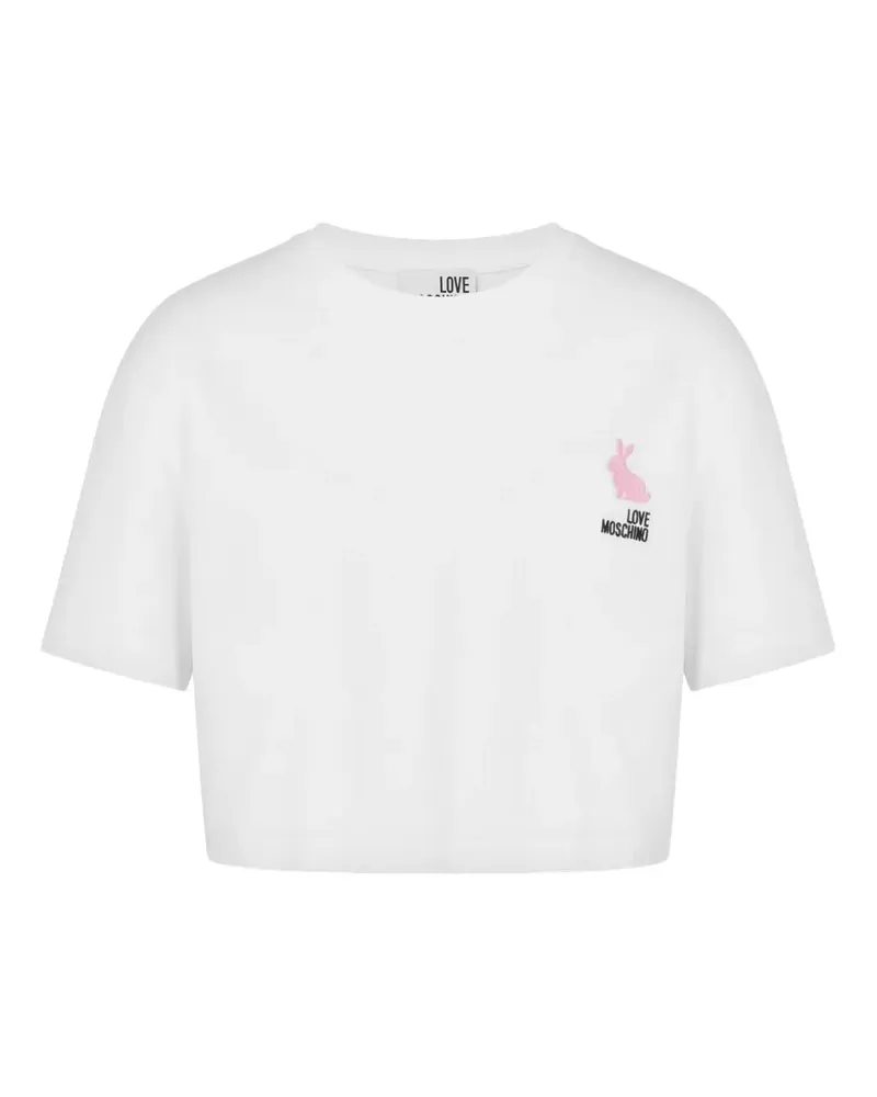Moschino embroidered cotton jersey T-shirt - Weiß Weiß