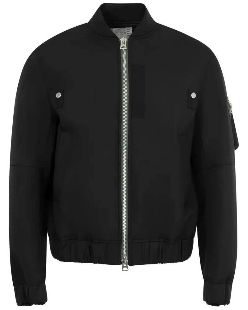 Sacai Suiting Bonding Bomberjacke - Schwarz Schwarz