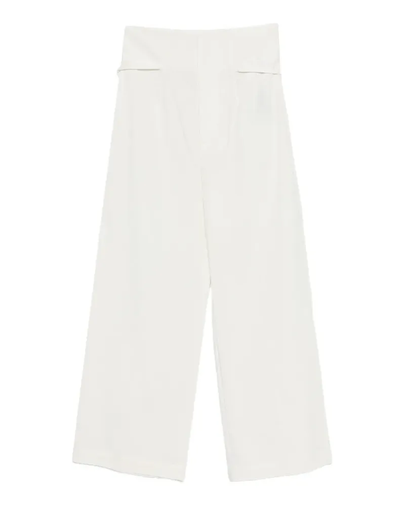 Erika Cavallini Hose mit Zierband - Weiß Weiß