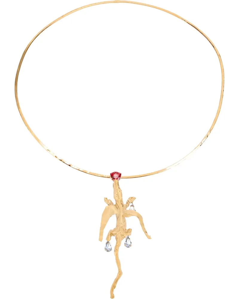 Valentino Garavani lizard pendant necklace - Gold Gold