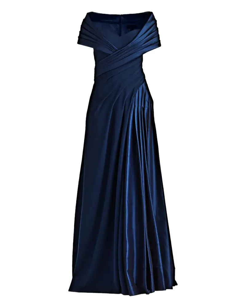 Tadashi Shoji Maxikleid mit Falten - Blau Blau