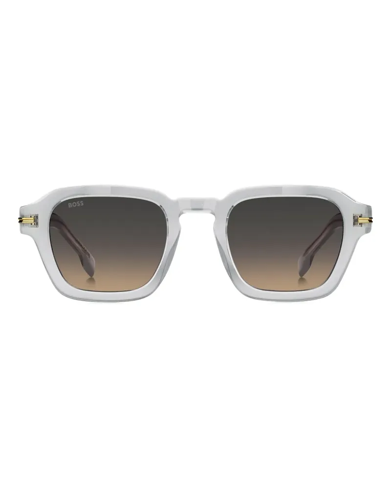 HUGO BOSS Eckige Sonnenbrille - Grau Grau