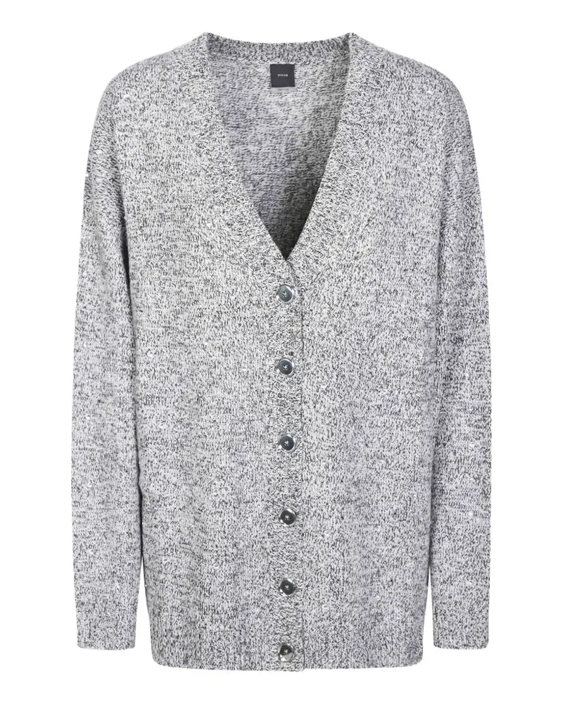 Pinko fully rhinestoned wool-blend cardigan - Silber Silber