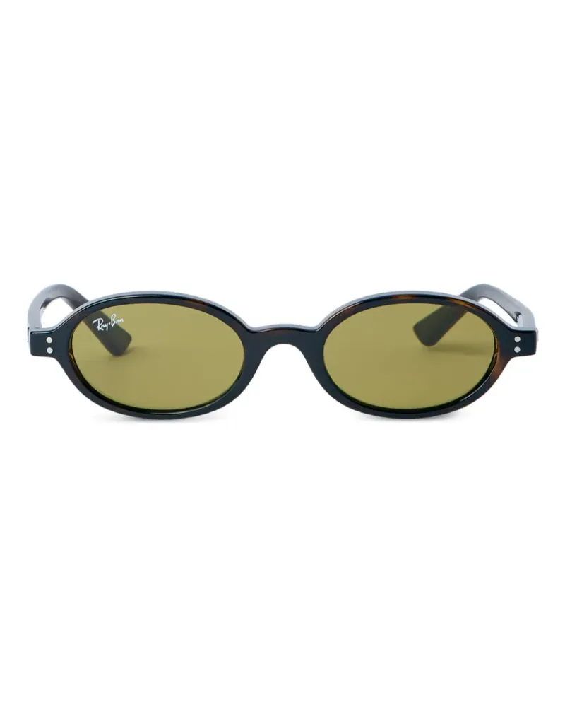 Ray Ban oval logo-detail sunglasses - Braun Braun
