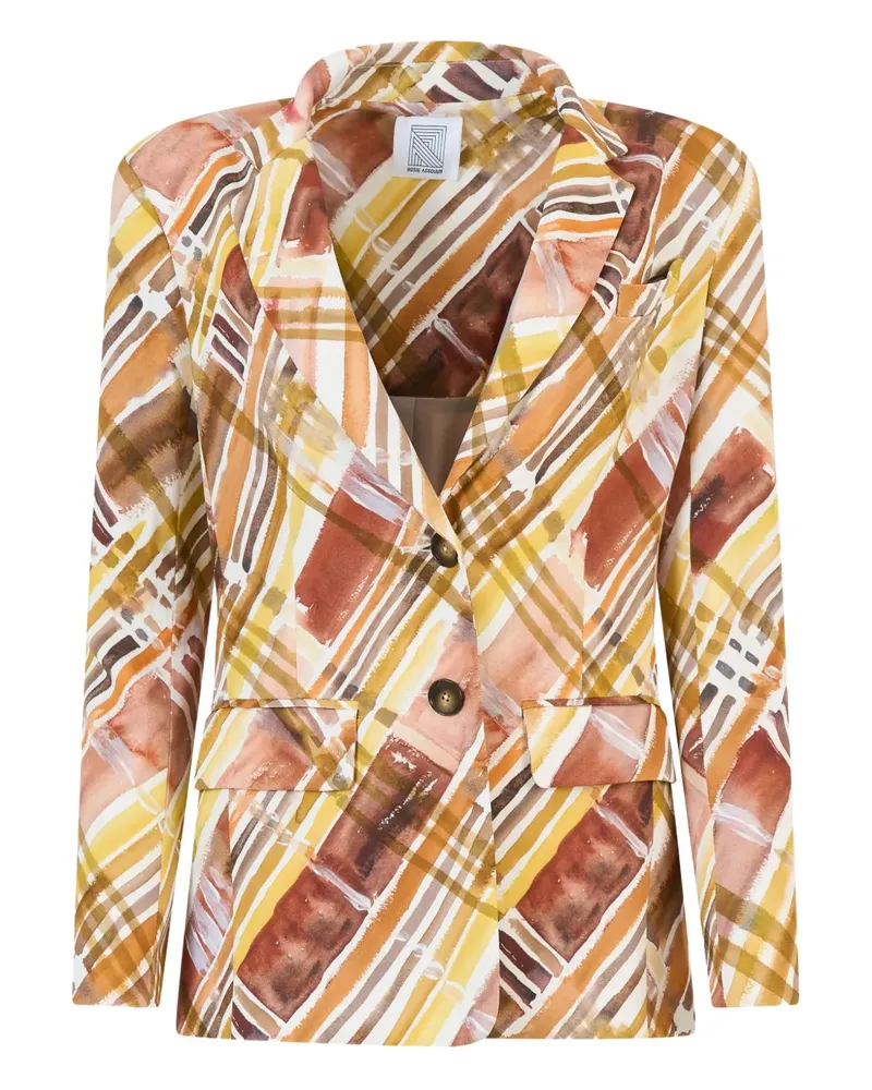 Rosie Assoulin Blazer mit abstraktem Print - Braun Braun