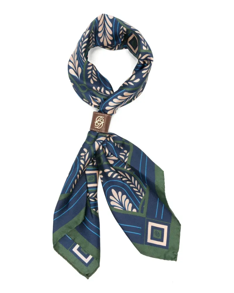Drôle de Monsieur Schal mit Print - Blau Blau