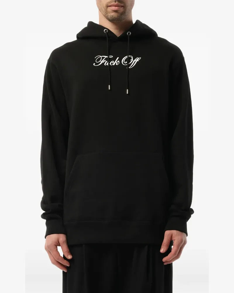 Mastermind Japan logo-print drawstring hoodie - Schwarz Schwarz