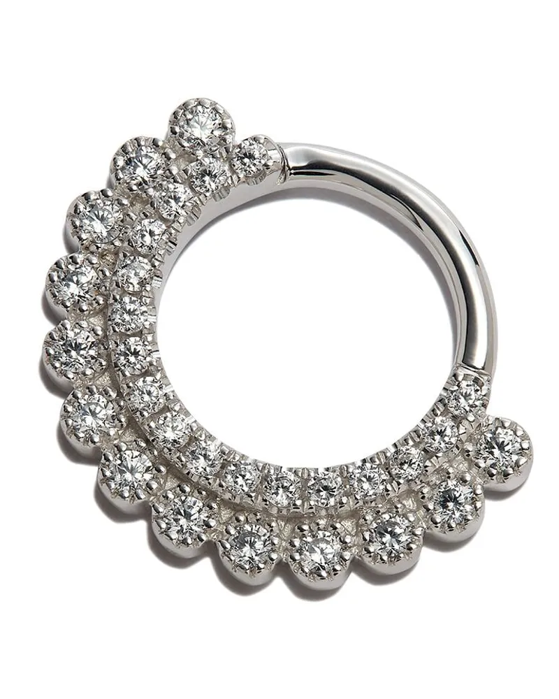 Maria Tash 18kt Apsara Clicker Weißgoldohrring - Silber Silber