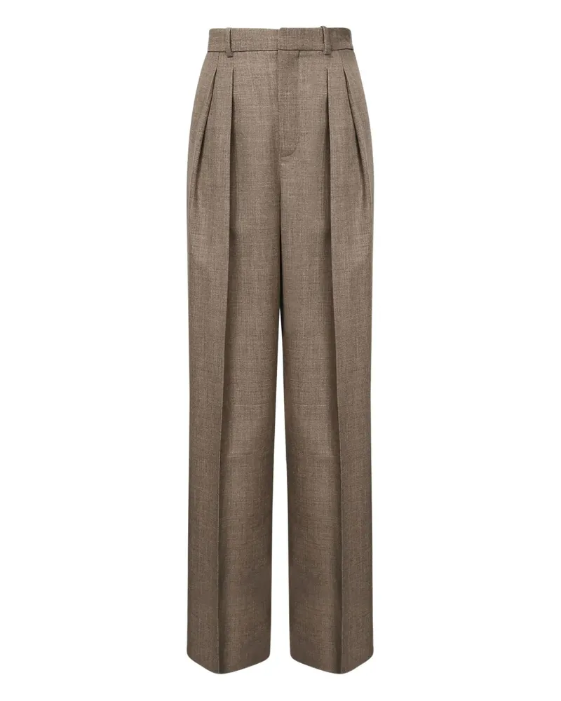 Saint Laurent Plissierte Hose - Braun Braun