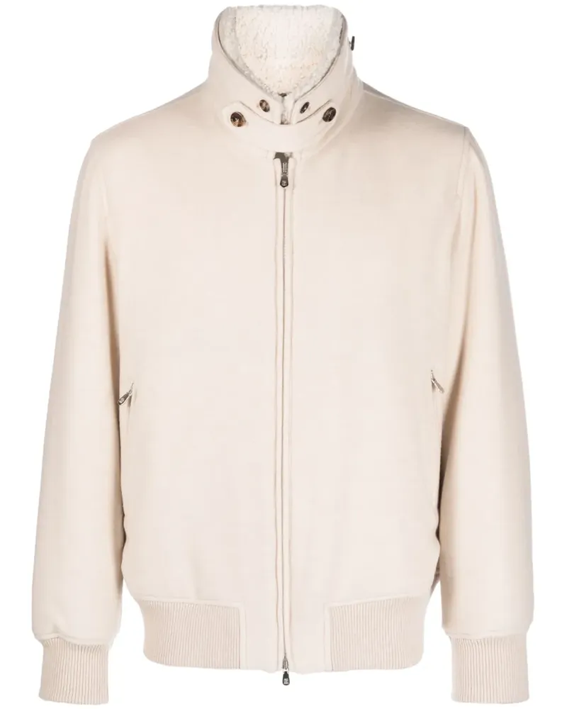 Brunello Cucinelli Gefütterte Bomberjacke - Nude Nude