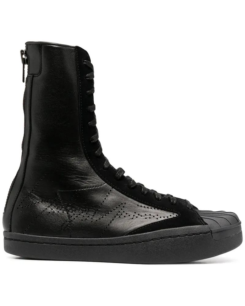 Yohji Yamamoto High-Top-Sneakers mit Reißverschluss - Schwarz Schwarz