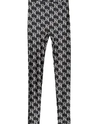 Elisabetta Franchi Leggings mit Logo-Print Schwarz